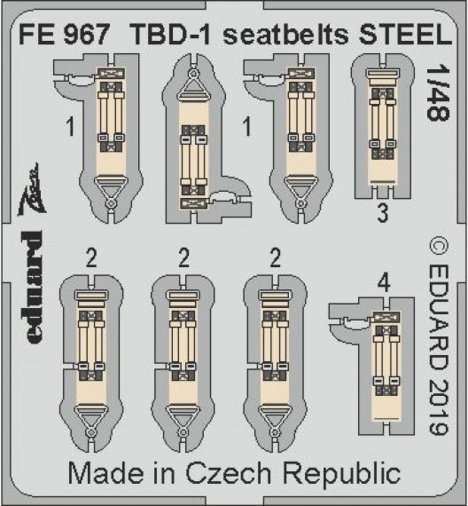 1/48 TBD-1 seatbelts STEEL