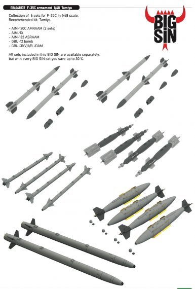 BIGSIN 1/48 F-35C armament for Tamiya