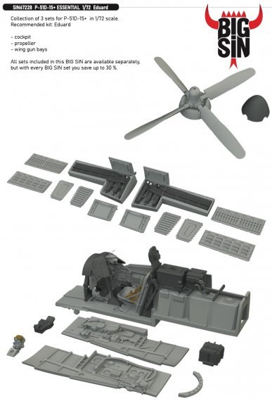 BIGSIN 1/72 P-51D-15+ ESSENTIAL for Eduard