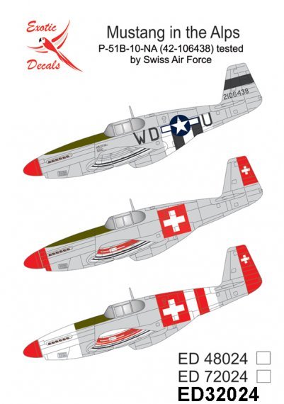 Exotic Decals Mustang P-51B Alps 1/32