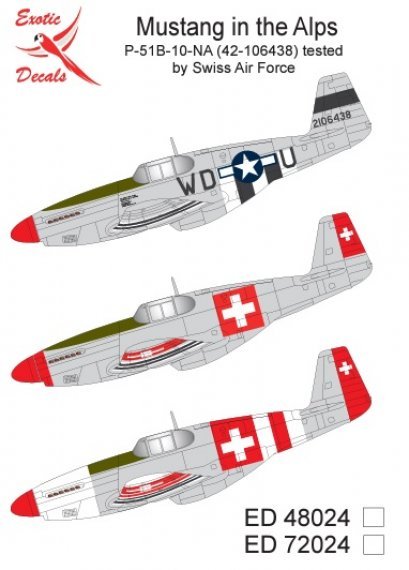 1/48 Mustang in the Alps P-51B tested by Swiss Air Force