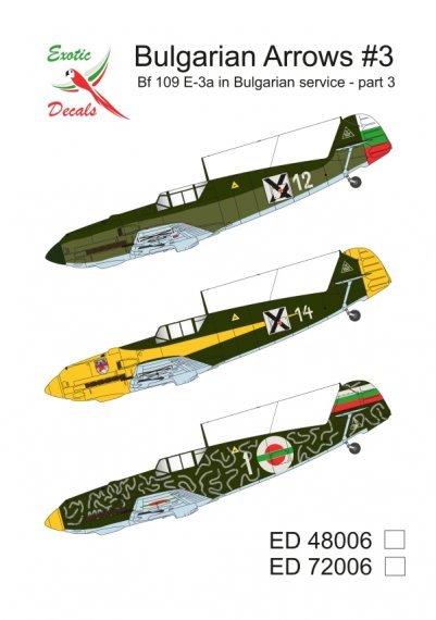 1/72 Bulgarian Arrows Part 3 Messerschmitt Bf-109E-3a