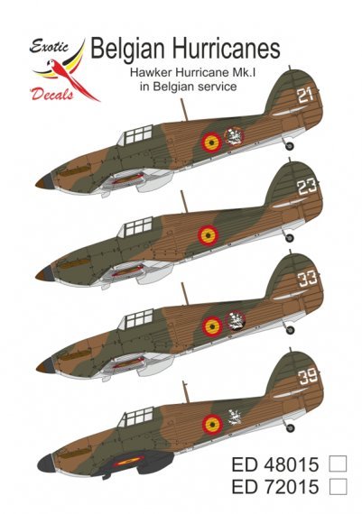 1/72 Belgian Hurricanes Hawker Hurricane Mk.I