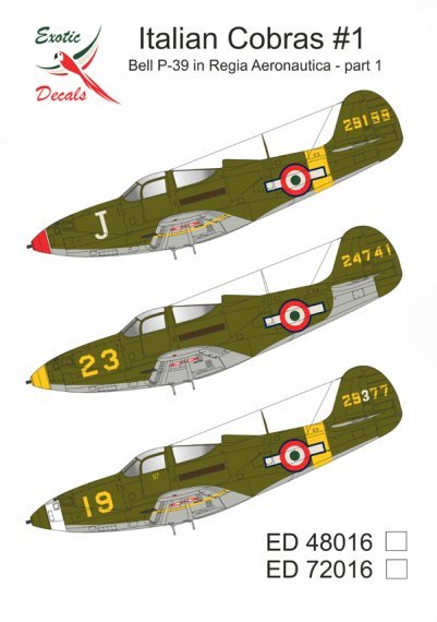 1/72 Italian Cobras Bell P-39 in Regia Aeronautica part 1
