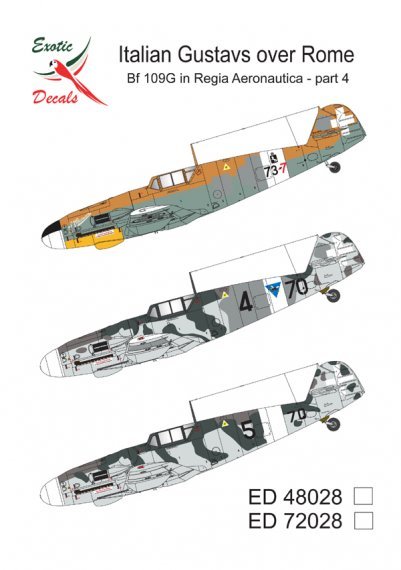 1/72 Italian Messerschmitt Bf-109G Gustavs over Rome