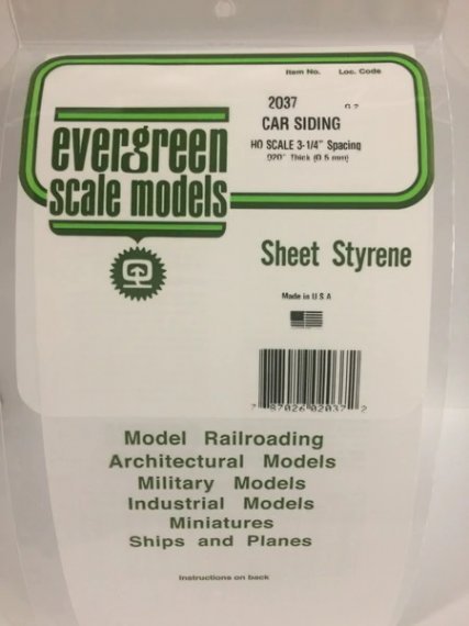 H0 Scale Freight car siding 0.5mm sheet