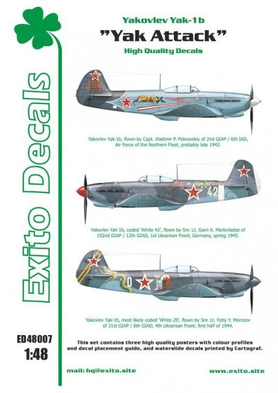 1/48 Yak Attack Yak-1b decals