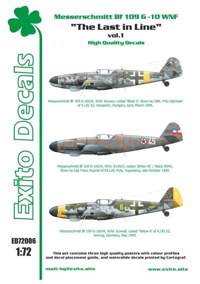 1/72 The Last in Line vol.1 Messerschmitt Bf-109G-10 WNF