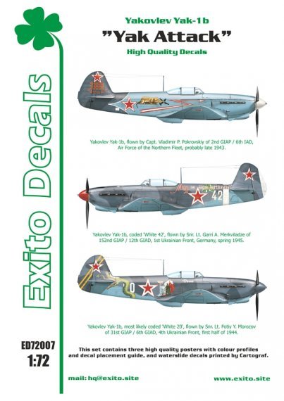 1/72 Yak Attack Yak-1b decals