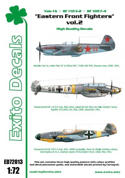 1/72 Eastern Front Fighters vol.2 Yak-1b Bf-110 Bf-109