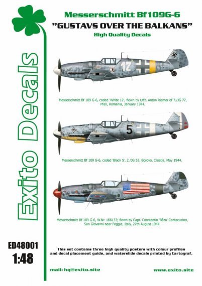 1/48 Messerschmitt Bf-109G-6 decals