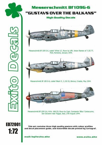 1/72 Messerschmitt Bf-109G-6 decals