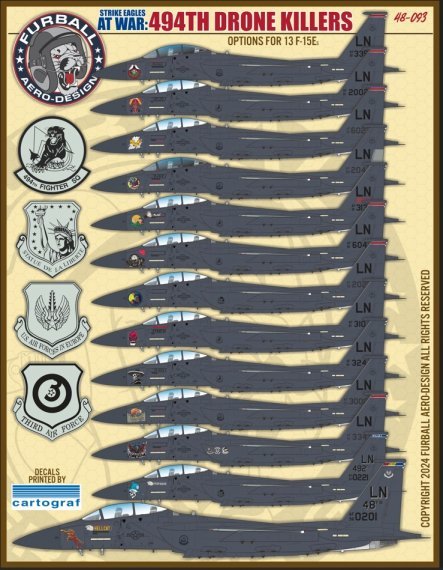 1/48 McDonnell F-15E Eagles at War 494th Drone Killers