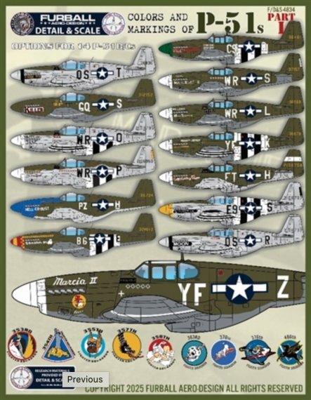 1/48 Colors & Marking of North-American P-51s Part I