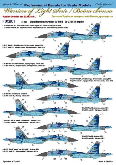 1/144 Sukhoi Su-27S/P Ukranian Air Forces, digital camouflage