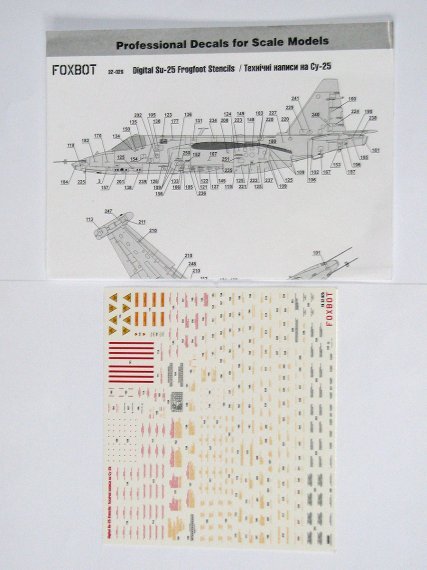 1/32 Stencils for Su-25 Trumpeter kit