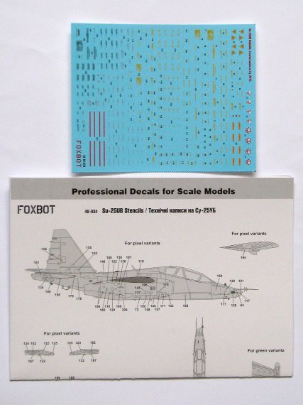 1/48 Stencils for Sukhoi Su-25UB