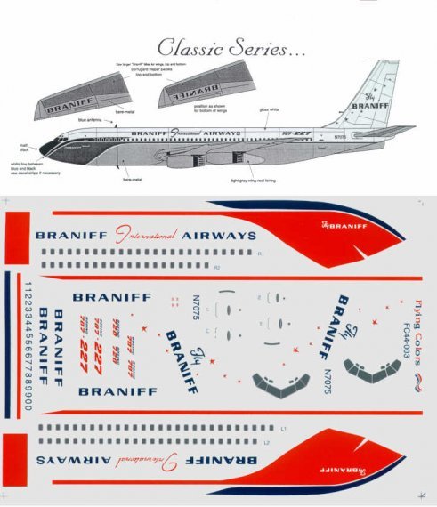 Boeing 707-227 Braniff N7075 Model Kit 1/144