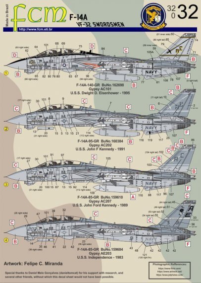 1/32 Grumman F-14A Tomcat Vf 32 Swordsmen