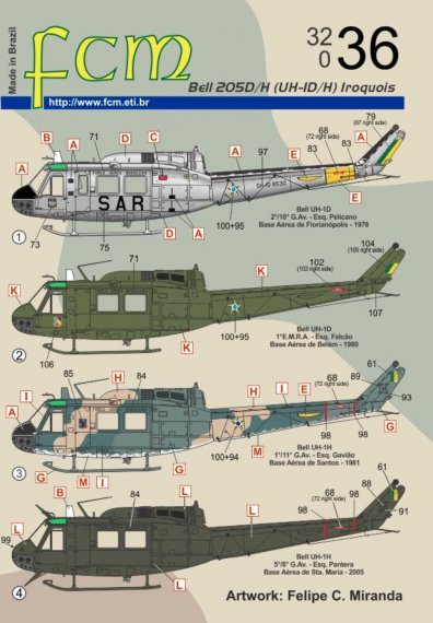 1/32 Bell UH-1D/H Brasil seven versions