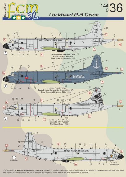 1/144 Lockheed P-3C Orion Brazil, Chile & Portugal