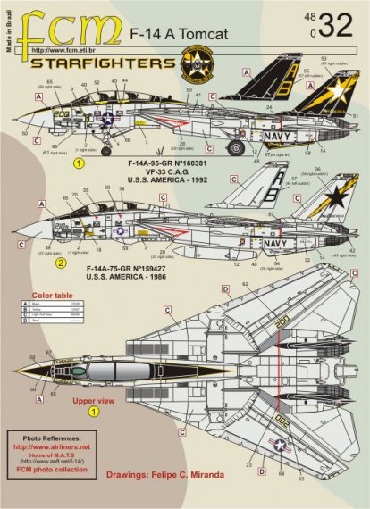 1/48 Grumman F-14A Tomcat 160381 AB/200 CAG Black fin