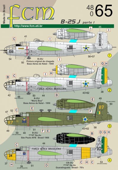 1/48 North-American B-25J Mitchell part 1 Brasil