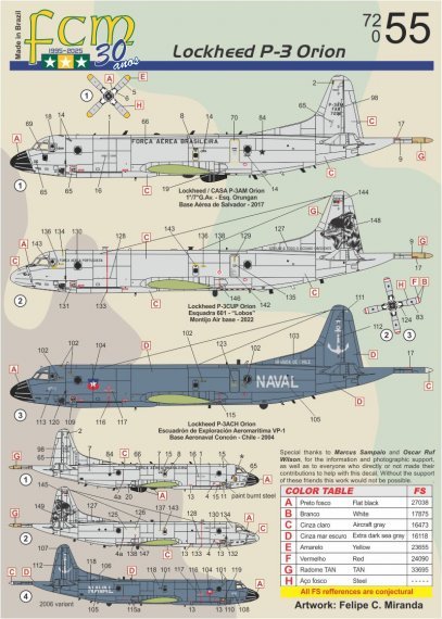 FCM 1/72 Lockheed P-3C Orion Br�sil, Chili, Portugal