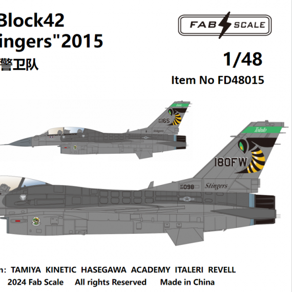 1/48 USAF F-16CM Fighting Falcon /DM Block 42 180th FW Stingers