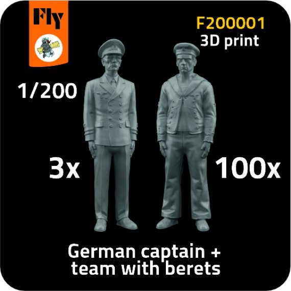 1/200 3x Captain & 100x Sailors with berets
