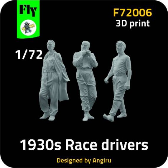 Pilotes de course ann�es 1930 - 3 figurines 1/72