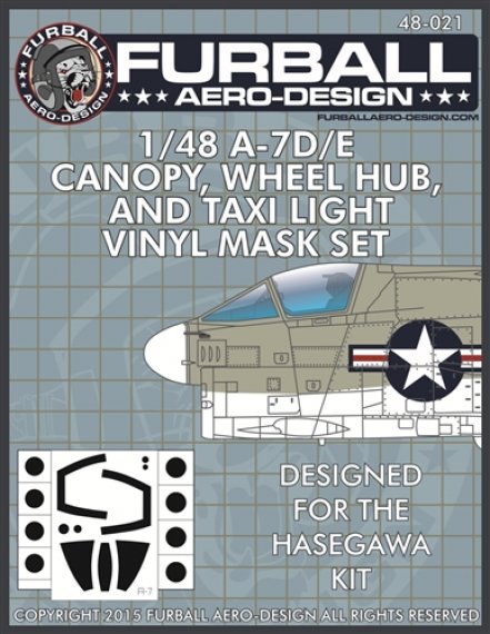 1/48 Vought A-7D/E Corsair Canopy, Wheel Hub, & Taxi Light masks