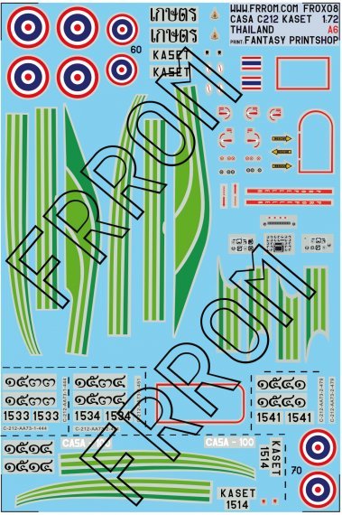Azur Casa C-212 Kaset Thailand Decals 1/72