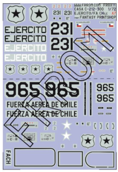 Azur Casa C-212-300 Chile Decals 1/72