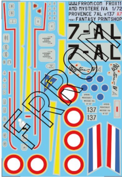 1/72 Dassault-Mystere Iva 7-AL