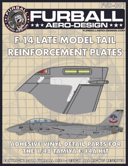 1/48 Grumman F-14A Tomcat adhesive vinyl detail parts