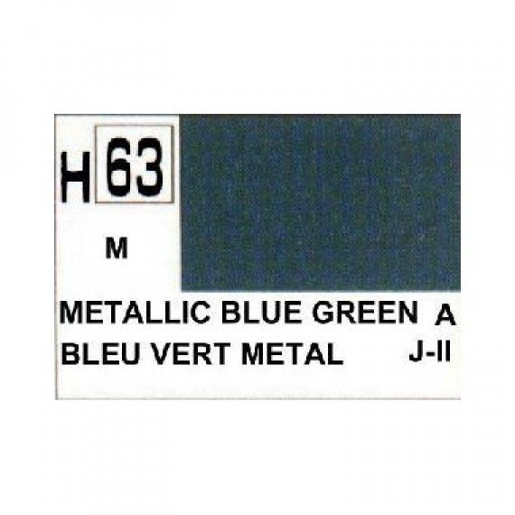 H063 Metallic blue green  Bleu vert metal (M)