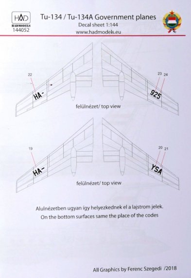 1/144 Tupolev Tu-134  Tu-134A Government planes