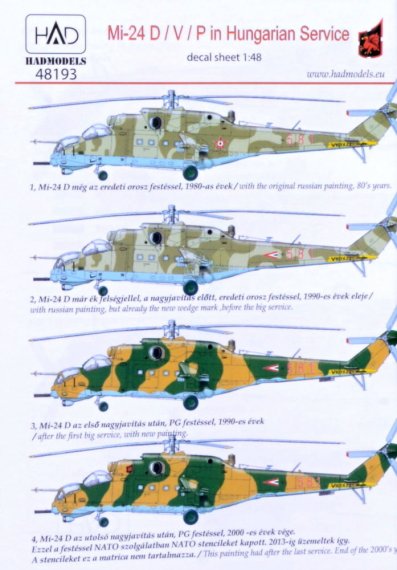1/48 Mil Mi-24D/Mi-24V/Mi-24P in Hungarian Service