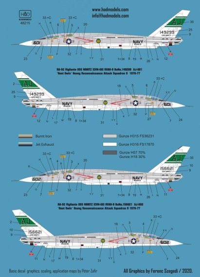 1/48 North-American RA-5C Vigilante of the Uss Nimitz