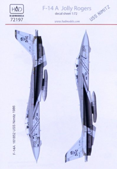 1/72 Grumman F-14A Tomcat Jolly Rogers part 2 low visibility