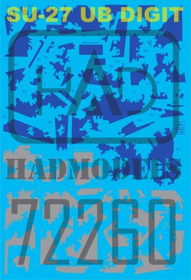 1/72 Sukhoi Su-27UB Ukrainian digital camouflage decal sheet