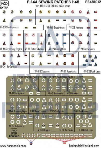 1/48 F-14A Sewing Patches PE set Vol.4
