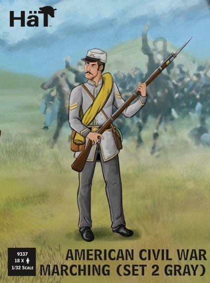 1/32 Acw Marching set 2 moulded in Light grey color