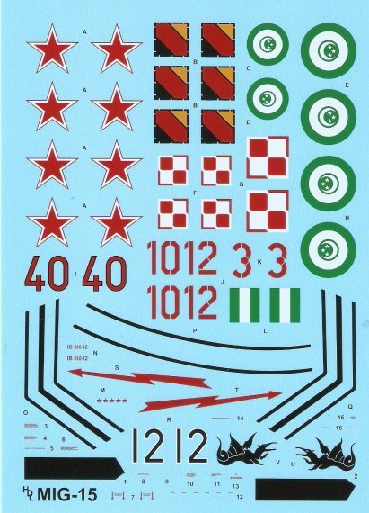 Hi Decal 1/48 Mikoyan MiG-15 - 5 Marking Options