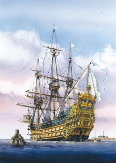 Heller Le Soleil Royal Sailing Ship Kit 1/100