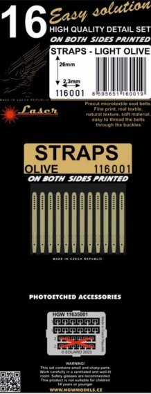 1/16 Straps Light OLIVE 26MM