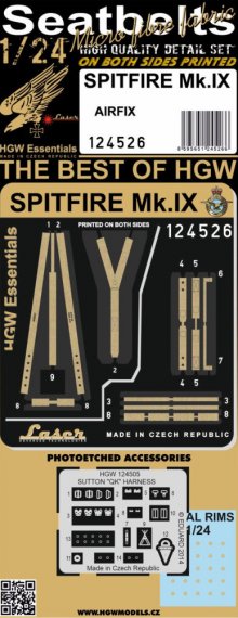 HGW Ceintures de s�curit� Spitfire Mk.IX 1/24 Airfix