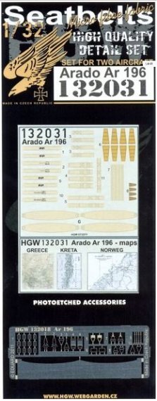 1/32 Seatbelts Arado Ar 196 (incl. PE set, REV)