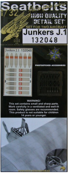 1/32 Seatbelts Junkers J.1 (for 2 kits)